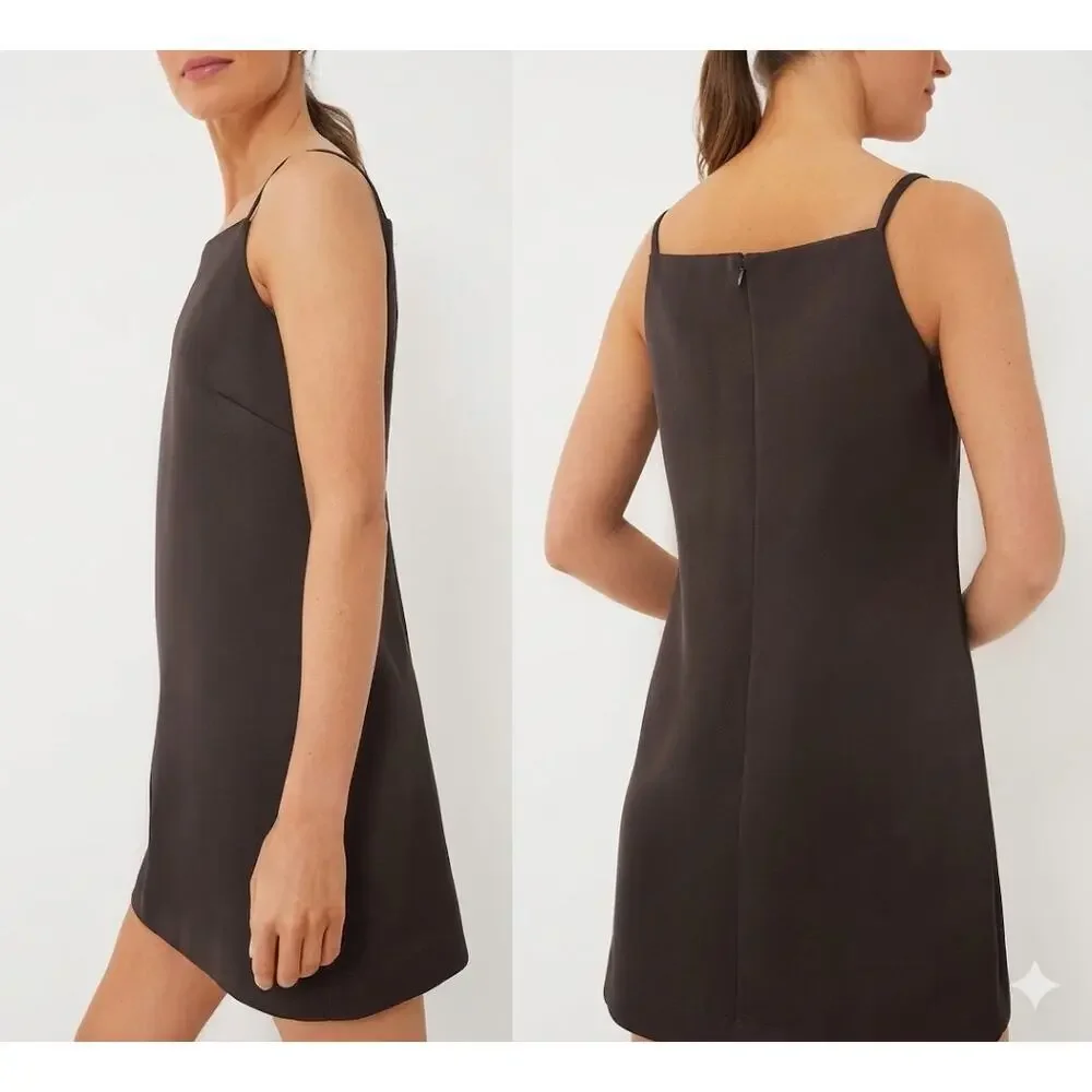 TUCKERNUCK Chocolate Satin Lara Mini Dress Size 0 NWT Retail $198 Tuckernuck